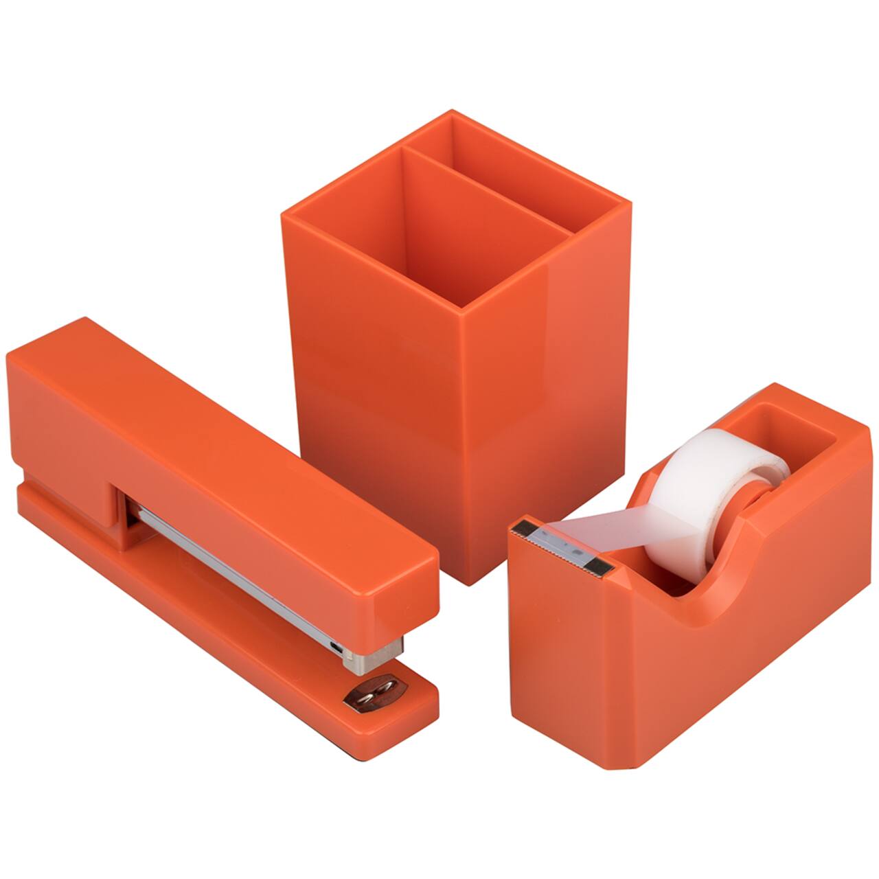 JAM Paper Stapler, Tape Dispenser & Pen Holder Trio Kit